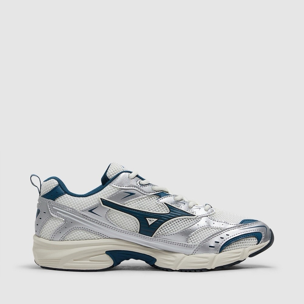 Mizuno MXR 'Snow White Majolica Blue Silver' Men’s Court Sneakers